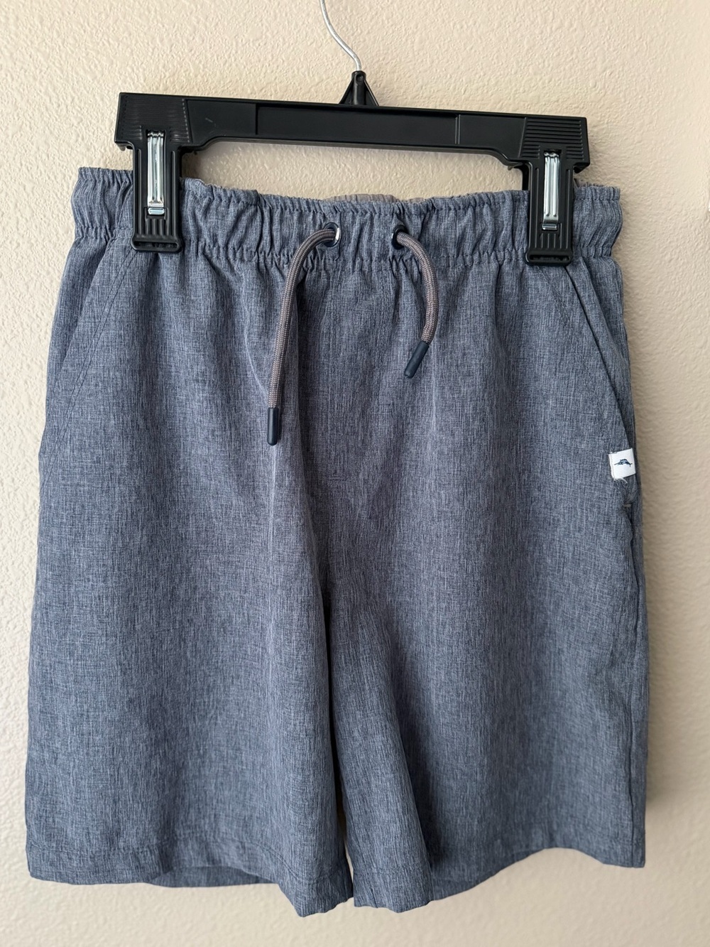 Tommy Bahama Shorts Boys L 10/12 Gray Active Elastic Waist Drawstring Athletic